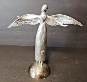 Vintage Edith Wharton Angel Statue Candlestick Holder Silver-Plated Ornate Decor - Picture 1 of 7
