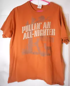 Gilden T-Shirt Gr. L Herren Rust American Coon Hunter PULLIN AN All-NIGHTER Kurzarm - Bild 1 von 10