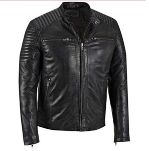 New Fashion Motorcycle Leather Jackets Men Motorbike Leather Jacket Moto GP CE - Picture 1 of 3