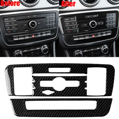 For Mercedes Benz GLA CLA Dashboard Panel Center Console Trim Cover Carbon Fiber - Image 1 of 4
