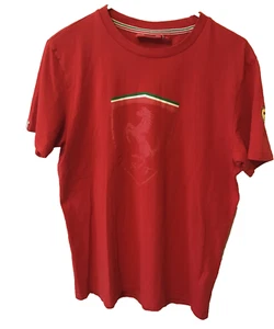 Camiseta FERRARI Roja Manga Corta Cuello Redondo Talla M Verano Coches Hombres - Imagen 1 de 12