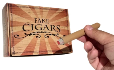 FORUM FAKE CIGAR Red Ash Magic Trick Joke Gag Lit Prop Prank Smoking Gangster Costume