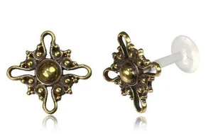 BIOPLÁSTICO INTERNO AFGANO 16G 1/4" pulgadas 6mm LABRET MADONNA TRAGUS HELIX - Imagen 1 de 2