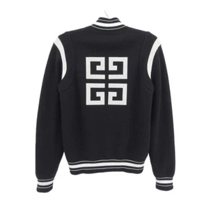 GIVENCHY 4G Logo Wool Knit Teddy Blouson mens black 【A】 - Picture 1 of 7