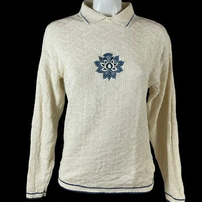 Vintage Sweater Women’s Small Embroidered Dainty Cottagecore USA 90s 80s D24 - Image 1 of 4