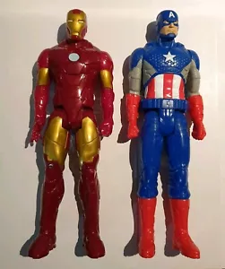 Ironman & Captain America Marvel 30cm Hero Action Figures Lot x 2 - Picture 1 of 9