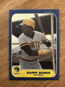 1986 Fleer Update #U-14 Barry Bonds RC Rookie Pittsburgh Pirates