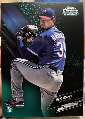2021 Topps Chrome Black Kohei Arihara Rookie #47 Green Refractor /99 - Image 1 of 2