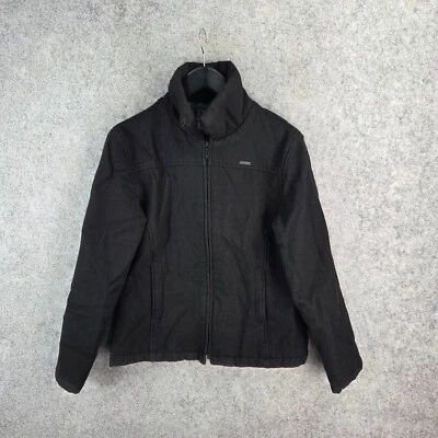 Chaqueta Colorado Mujer Mediana Negra Bolsillos con Cremallera Mezcla de Lana Invierno 12455 Foto 1 de 4