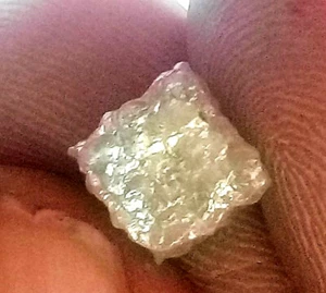 SILVER WHITE DIAMOND GEM ROUGH FACET CANADIAN GENUINE NATURAL UNCUT .75 ct RAW - Picture 1 of 8