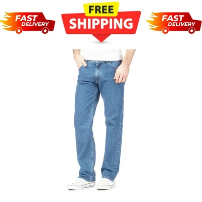 Mens Stretch Jeans Casual Work Straight Leg Denim Regular Big Tall All Waists