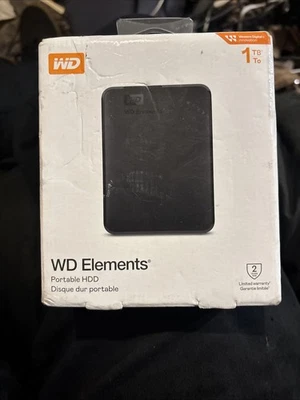 WD Elements 1TB Portable USB 3.0 External Hard Drive SuperSpeed USB 3.2 Gen 1 - Image 1 of 2