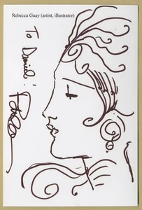 Rebecca Guay - American illustrator - Nice authentic signed sketch - 2009 - Picture 1 of 1