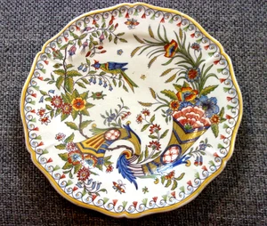 Plat en faience Fourmaintreaux frères - décor Rouen - Imagen 1 de 3