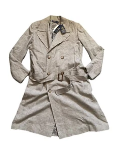 Polo Ralph Lauren Womans UK 8 Grey, Black & Blue Check S1 Concept Trench Coat - Picture 1 of 18