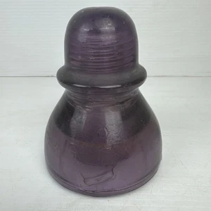 AGEE Vintage Purple Amethyst Cd 490 Bell Insulator Telephone Telegraph - Picture 1 of 5