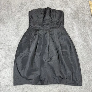 Forever 21 Dress Womens Small Black Strapless Smocked Short Mini Pockets - Picture 1 of 12