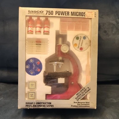 Vintage Tasco 750x to 750x Microscope set w/ Original Packaging and instruments - Image 1 of 4