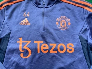 Manchester United Player Worn 2022 Adidas Condivo Tezos Training Top Mens M - Picture 1 of 4