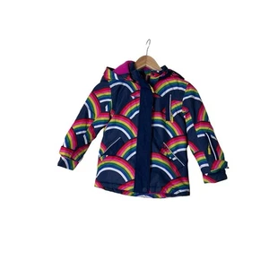 Mini BODEN Rainbow hooded Puffer ski jacket 5-6 YRS 2465 - Picture 1 of 4