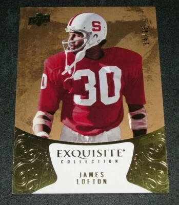 2014 Exquisite JAMES LOFTON #29 Gold Foil Variant/75 Stanford CARDINAL Packers - Image 1 of 2