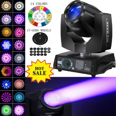 7R 230W Beam LED Moving Head Stage Lighting 17 Gobo DJ Party Strobe Effect Light - Image 1 of 4