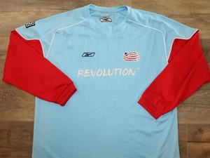 New England Revolution Reebok Long Sleeve MLS Soccer Jersey XL Team FIFA Vintage - Picture 1 of 7
