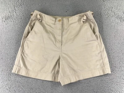Lauren Ralph Lauren Shorts Womens 8P Beige Buckles Cotton Twill Chino High Rise - Image 1 of 4