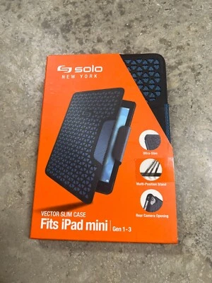 Solo NEW YORK Vector Slim Case Fits iPad Mini Generation 1 / 2 / 3 Gray Black - Image 1 of 2
