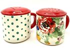 The Pioneer Woman Country Garden Salt & Pepper Shakers Floral Polka Dot Stoppers