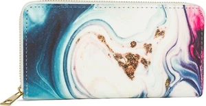 Geldbörse mit Marmormuster, Reißverschluss, Handtasche, Damen - Bild 1 von 38