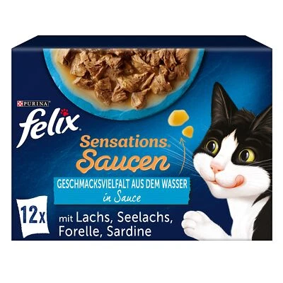 Sensations Saucen Katzenfutter nass Fisch Sorten-Mix 6er Pack 6 x 12 Beutel à... - Bild 1 von 4