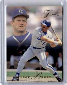 1993 Flair George Brett Baseball Card Kansas City Royals #213