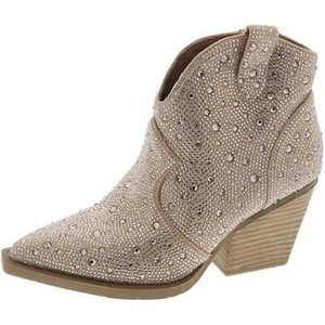 Stivali western Austin nuovi con etichette Very G GOLD BLING accento strass cowboy 10 - Foto 1 di 12