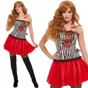 Mujeres Lanzadores de Circo Asistente Damas Halloween Elegante Vestido Disfraz Nuevo - Imagen 1 de 4
