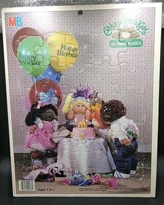 1984 椰菜布贴儿童托盘拼图 25 块二手状况完好 — 第 1/4 张图片