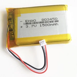 3.7v 803450 1500mAh Lipo Li Polymer Battery JST 3pin 1.0 1.25 1.5 2.0 2.54 Plug - Picture 1 of 12