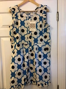 Regatta Womens Orla Kiely Summer Playsuit Dress - Blue Sixties Daisy Size 10 - Picture 1 of 4