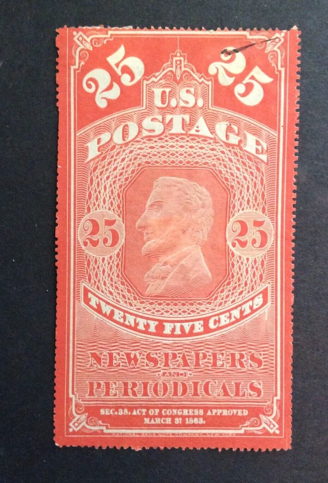 BroadviewStamps USA #PR3 newspaper stamp.  Used.  High value.  F-VF. - Image 1 of 2