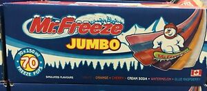 MR FREEZE JUMBO FREEZE-ICE POPS 70 PACK 150ml-5oz MADE IN CANADA SUMMER DEAL