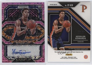 2021-22 Panini Prizm Draft Picks Pink Circles /20 Kessler Edwards Rookie Auto RC