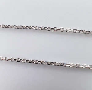 14k White Gold 18" Cable-Link Style Necklace - SC213 - Picture 1 of 3
