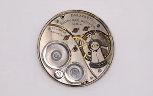 Elgin Grade 479 Pocket Watch Movement 12S 17J Adj Model Parts/Repair SN#26539567 - Picture 1 of 2