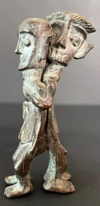 Vintage Bronze Duality Sculpture ~ Combined Male-Female Deity (Unknown Origin) - Picture 1 of 11
