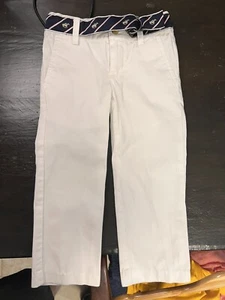 Janie and Jack Boys White 100% Cotton  Pant Size 3 - Picture 1 of 6