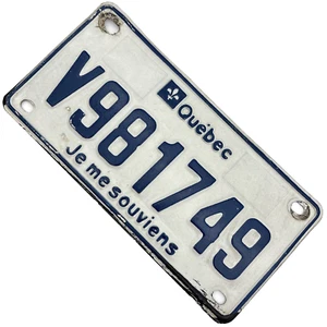 Matrícula Quebec Canadá V981749 ATV moto de nieve Je Me Souviens decoración de garaje - Imagen 1 de 3