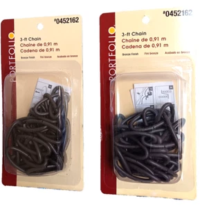 2 Portfolio 3-ft chain #0452162 Bronze Finish 8-Gauge NEW - Picture 1 of 4