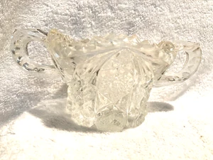 A.A. Importing Company Pressed Glass Creamer & Sugar Multi Patterns Korea NIB - Picture 1 of 13