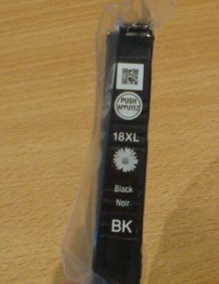 Cartucho GENUINO EPSON 18XL Negro ORIGINAL T1811 XL MARGARITA Tinta Fresca Sellada 2025 Foto 1 de 4