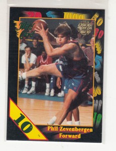 PHIL ZEVENBERGEN 1991-92 Wild Card NCAA 10 Stripe Parallel #18 Washington Mint